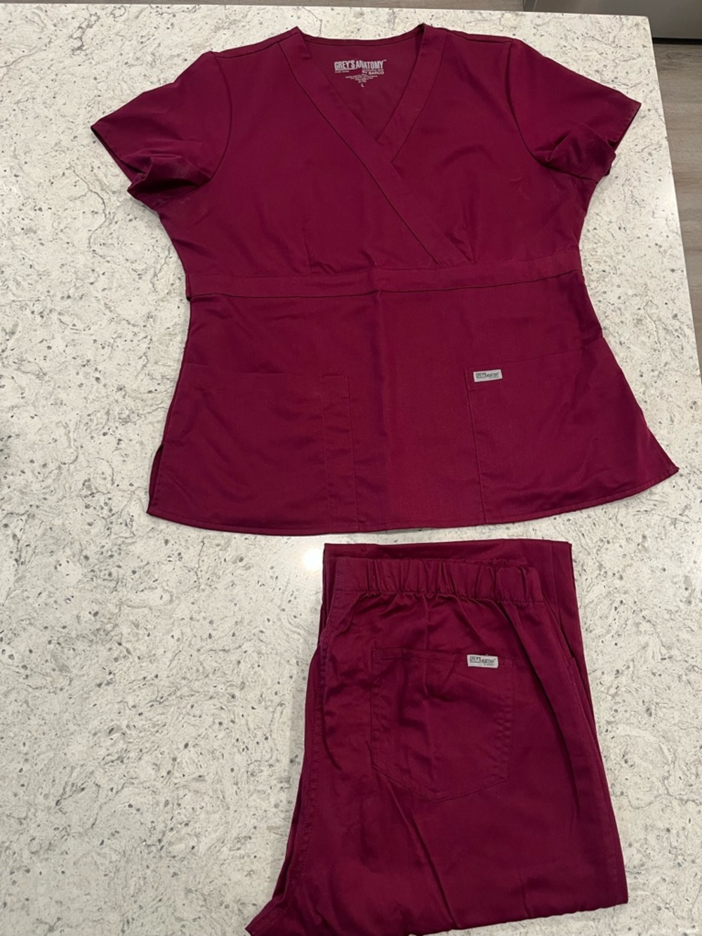 Grey's Anatomy Women's Scrub Set in Berry